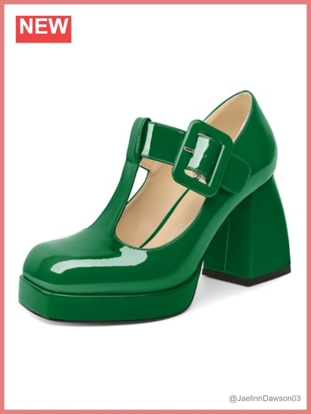 Women's Chunky Heel Platform Mary Jane Pumps Square Toe Microfiber Dress Shoes